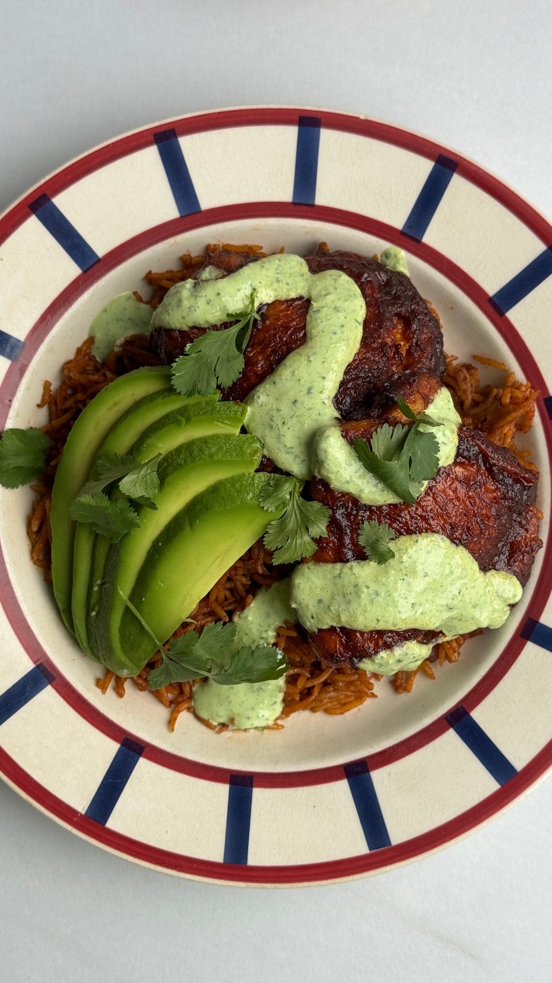 Crispy Chicken Chipotle Rice Bowl with Lime, Coriander & Garlic Dressing